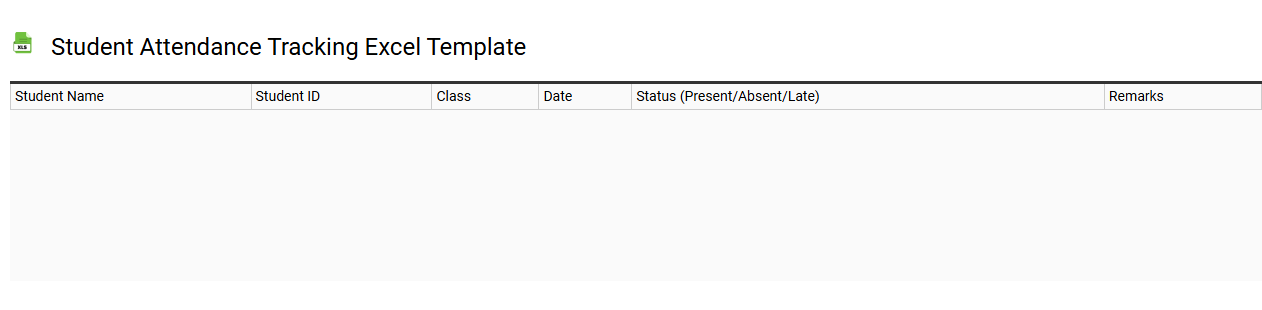 Student attendance tracking Excel template