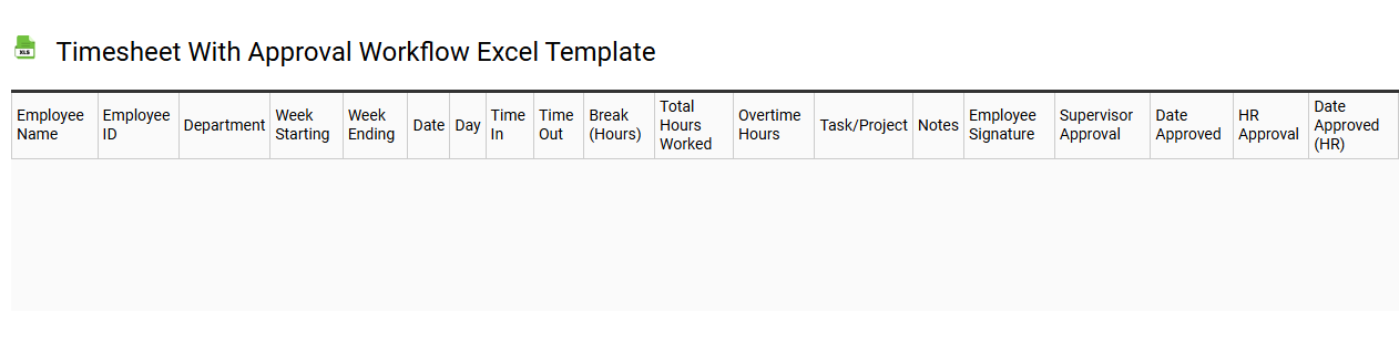 Timesheet with approval workflow Excel template