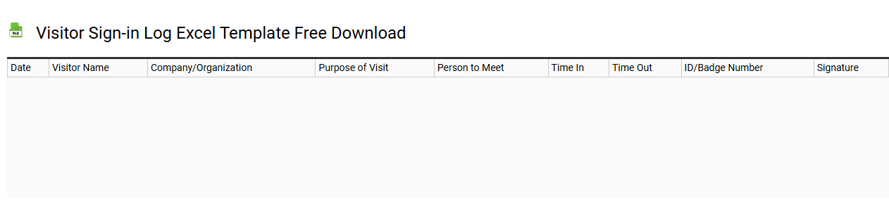 Visitor sign-in log Excel template free download