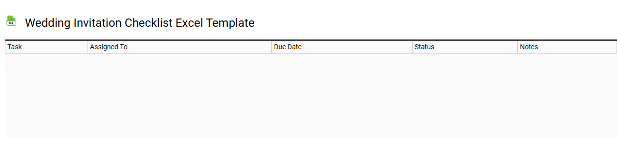Wedding invitation checklist Excel template