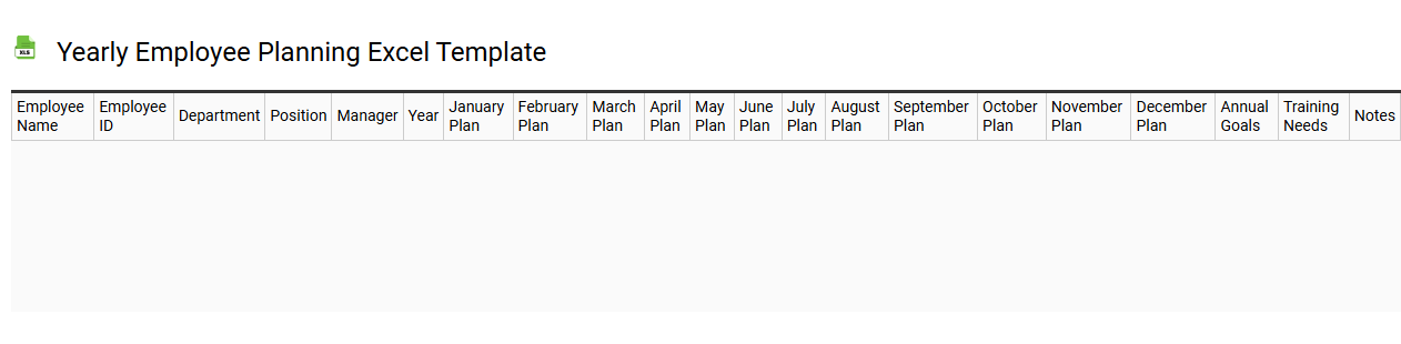 Yearly employee planning Excel template