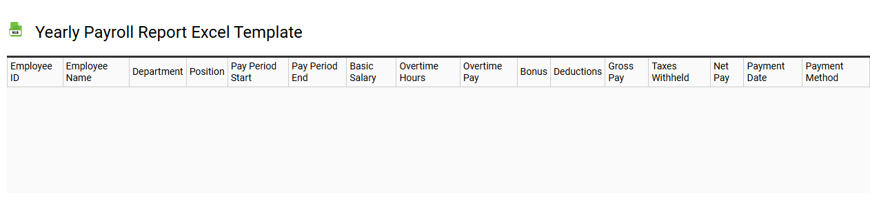 Yearly payroll report Excel template