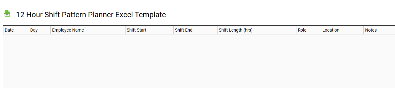 12 hour shift pattern planner Excel template