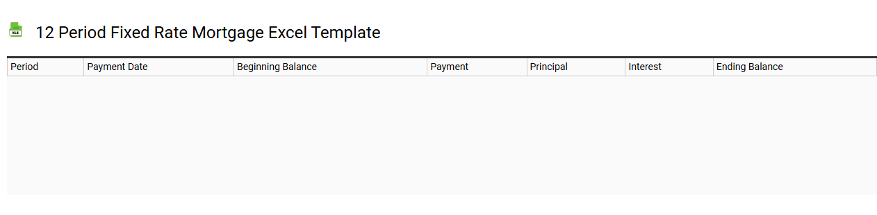 12 period fixed rate mortgage Excel template