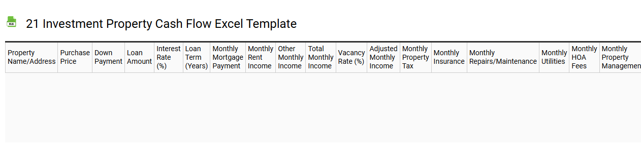 21 investment property cash flow Excel template