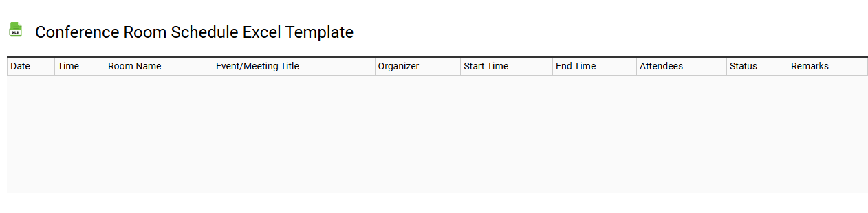 Conference room schedule Excel template