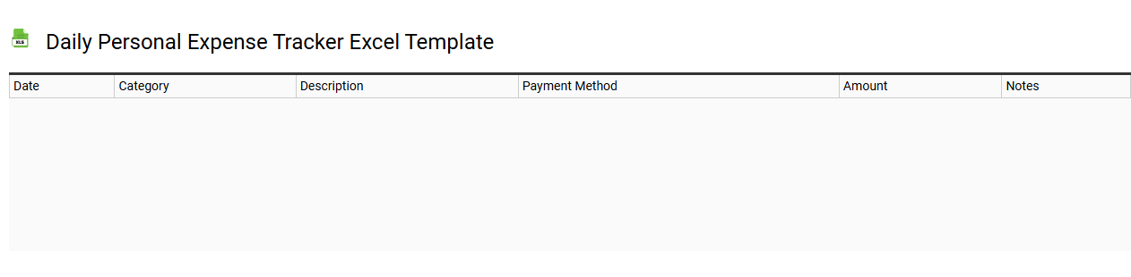 Daily personal expense tracker Excel template