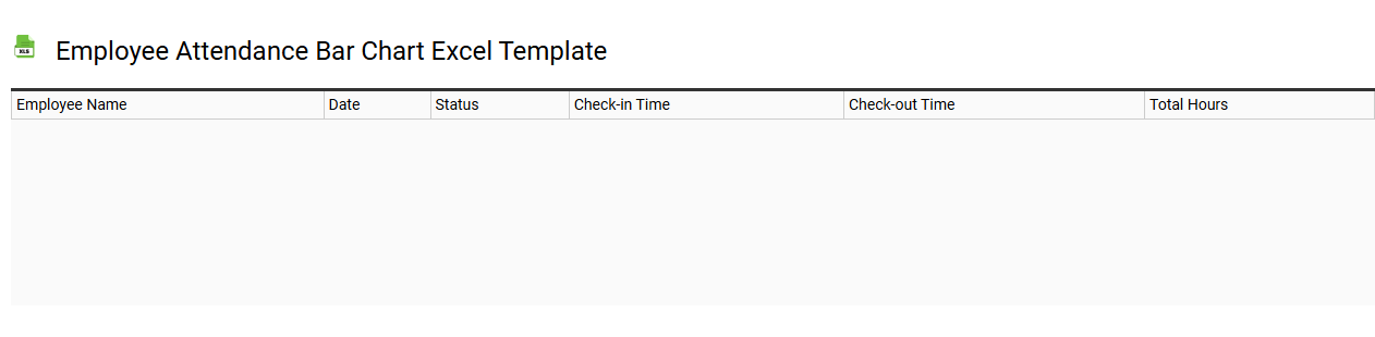 Employee attendance bar chart Excel template