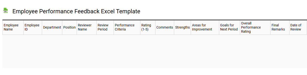 Employee performance feedback Excel template