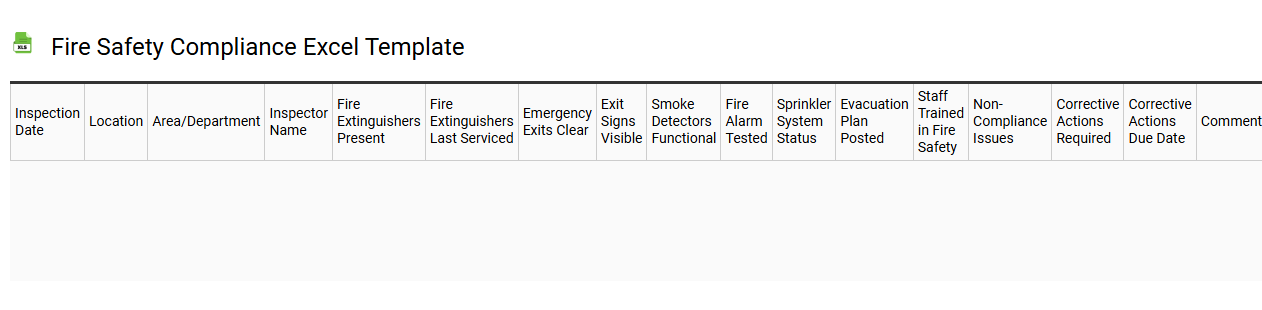 Fire safety compliance Excel template