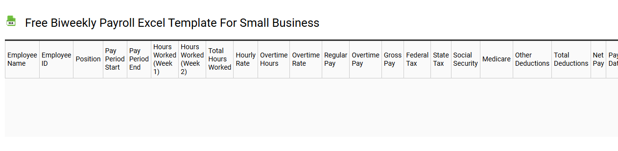 Free biweekly payroll Excel template for small business