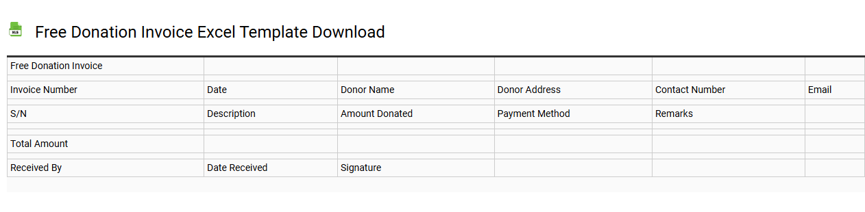 Free donation invoice Excel template download