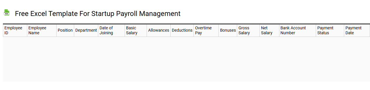 Free Excel template for startup payroll management