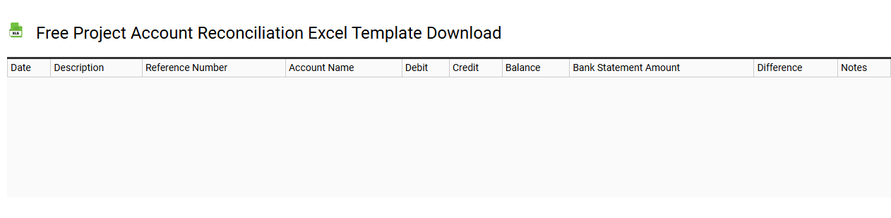 Free project account reconciliation Excel template download