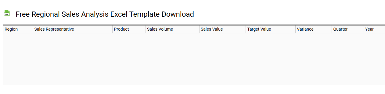 Free regional sales analysis Excel template download