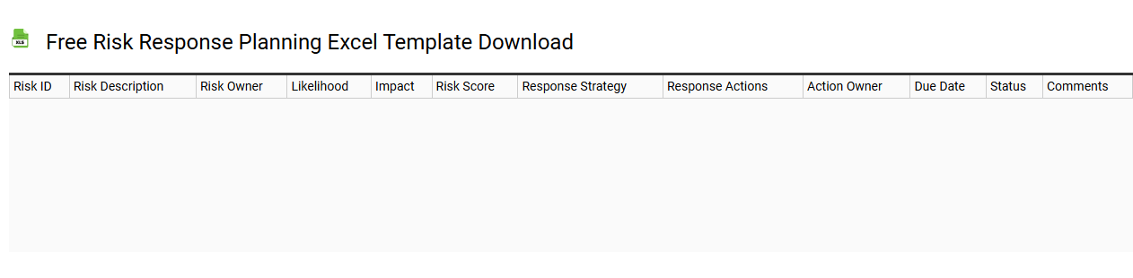Free risk response planning Excel template download