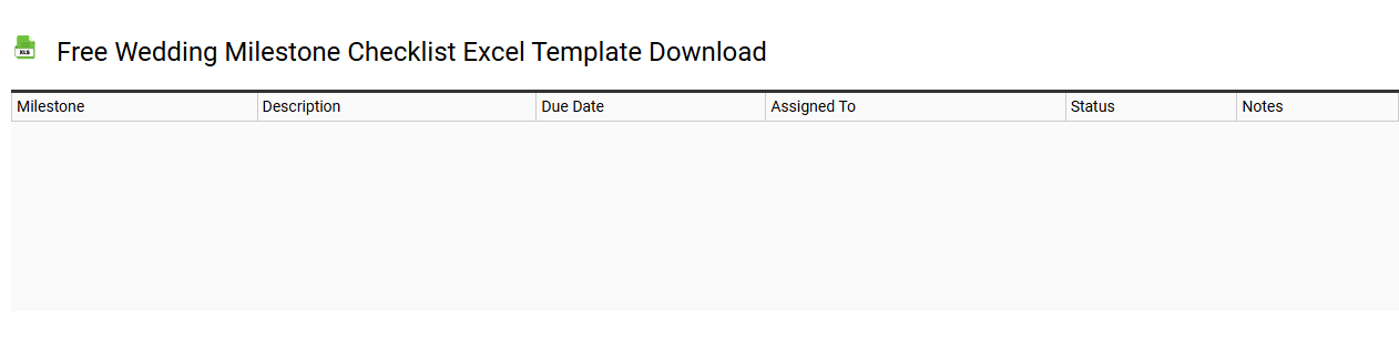 Free wedding milestone checklist Excel template download