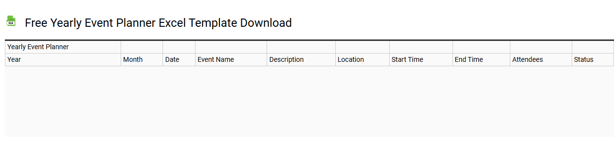 Free yearly event planner Excel template download