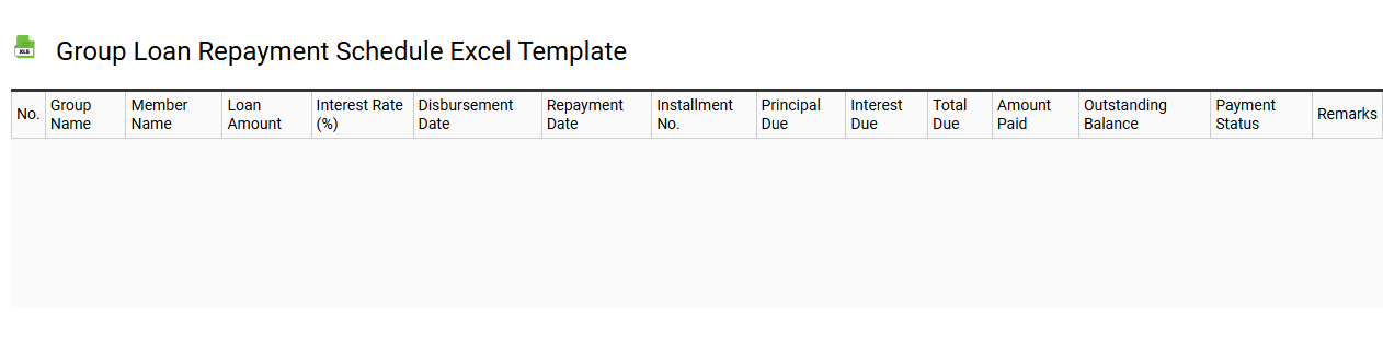 Group loan repayment schedule Excel template