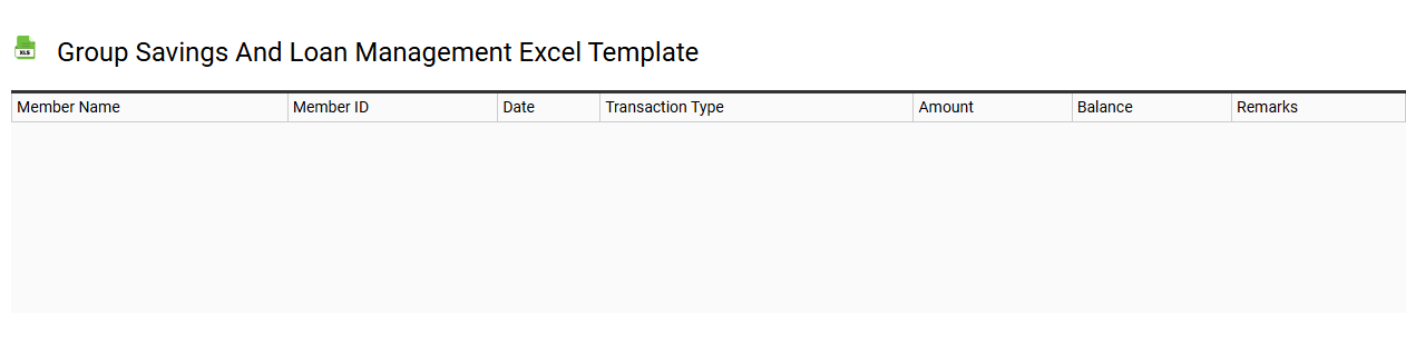 Group savings and loan management Excel template