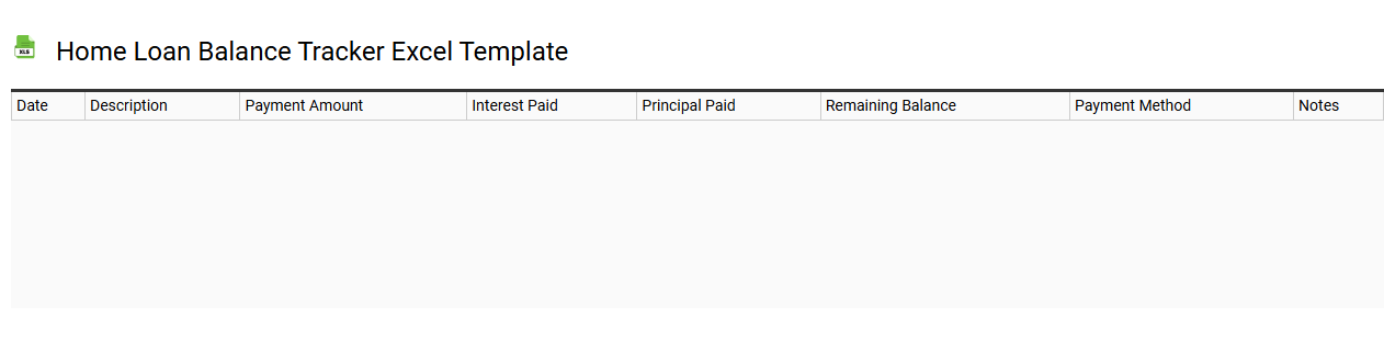Home loan balance tracker Excel template