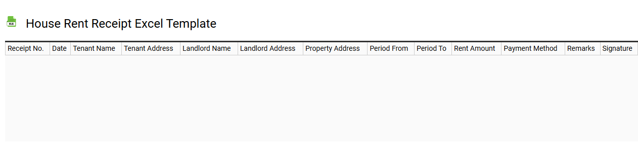 House rent receipt Excel template
