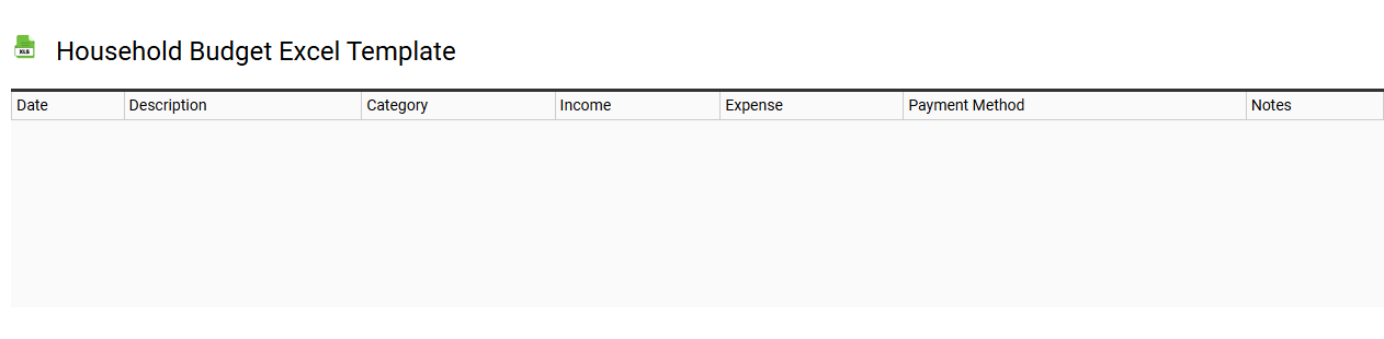 Household budget Excel template