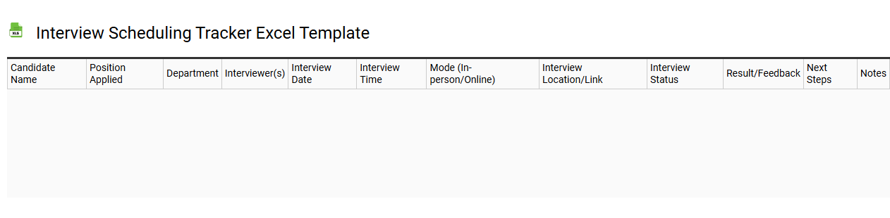 Interview scheduling tracker Excel template