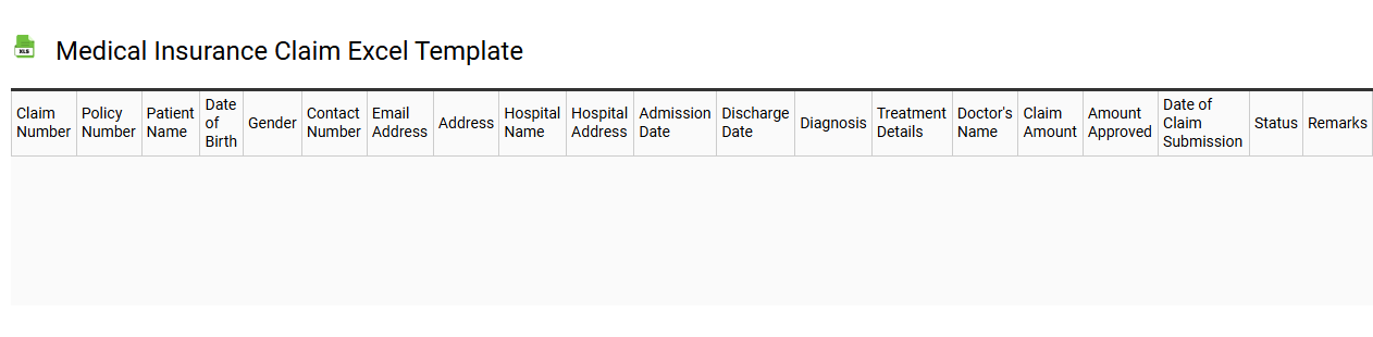 Medical insurance claim Excel template