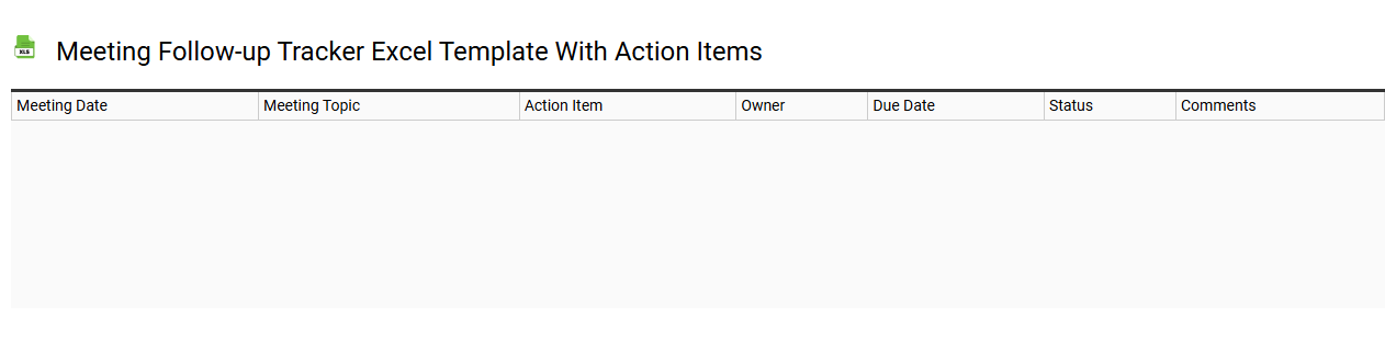 Meeting follow-up tracker Excel template with action items