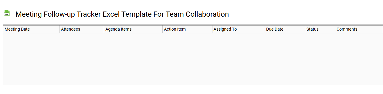 Meeting follow-up tracker Excel template for team collaboration