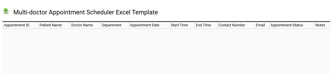 Multi-doctor appointment scheduler Excel template