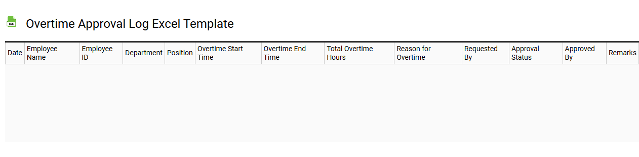 Overtime approval log Excel template