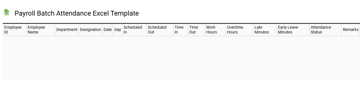 Payroll batch attendance Excel template