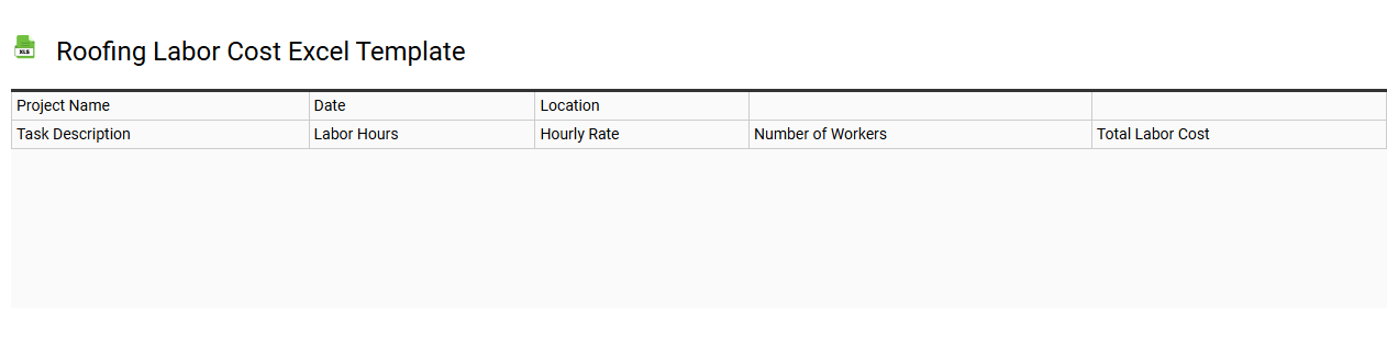 Roofing labor cost Excel template