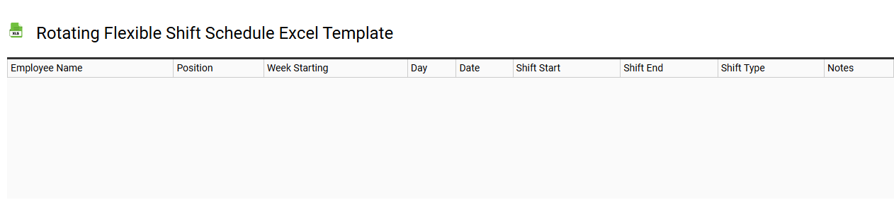 Rotating flexible shift schedule Excel template