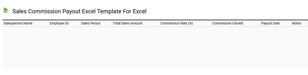 Sales commission payout Excel template for Excel