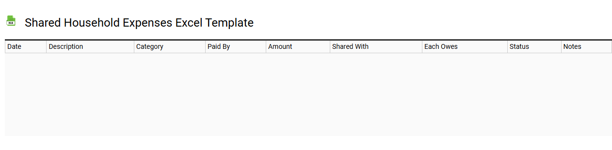 Shared household expenses Excel template