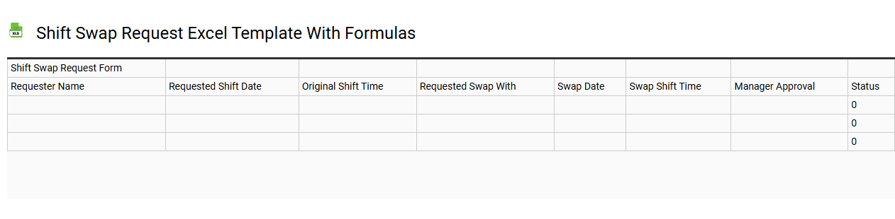 Shift swap request Excel template with formulas