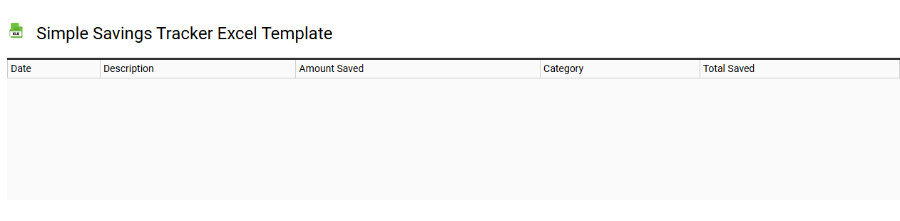 Simple savings tracker Excel template