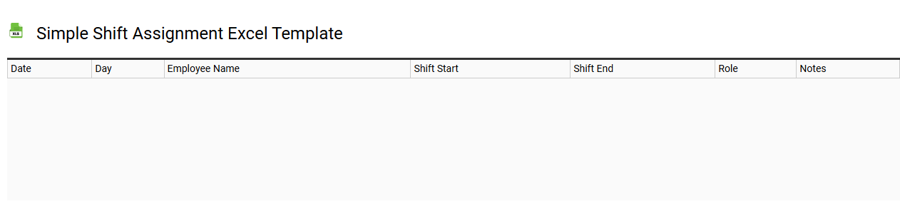 Simple shift assignment Excel template