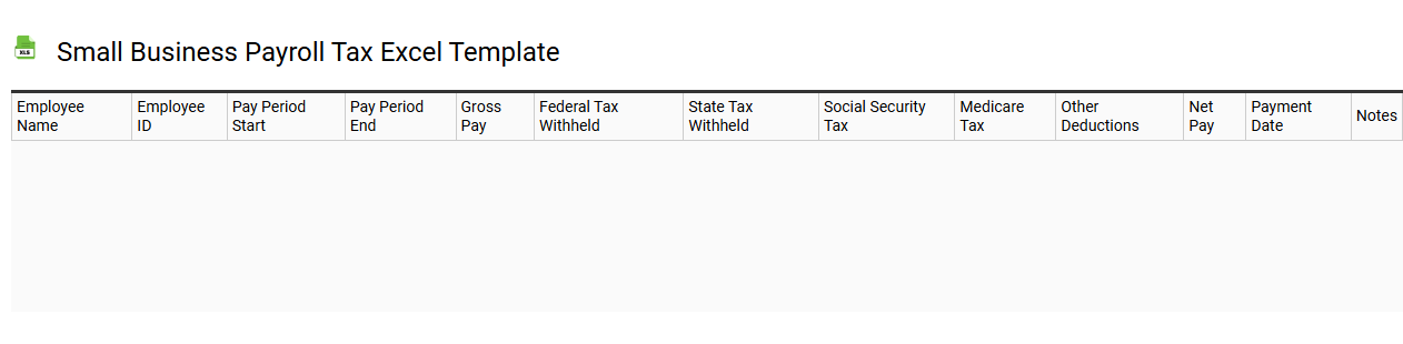 Small business payroll tax Excel template