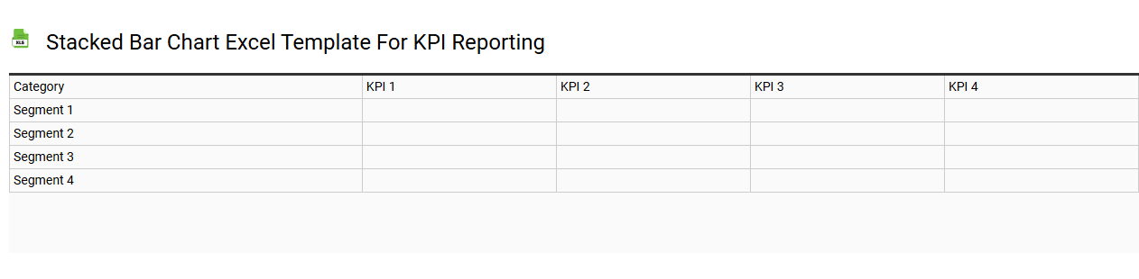 Stacked bar chart Excel template for KPI reporting