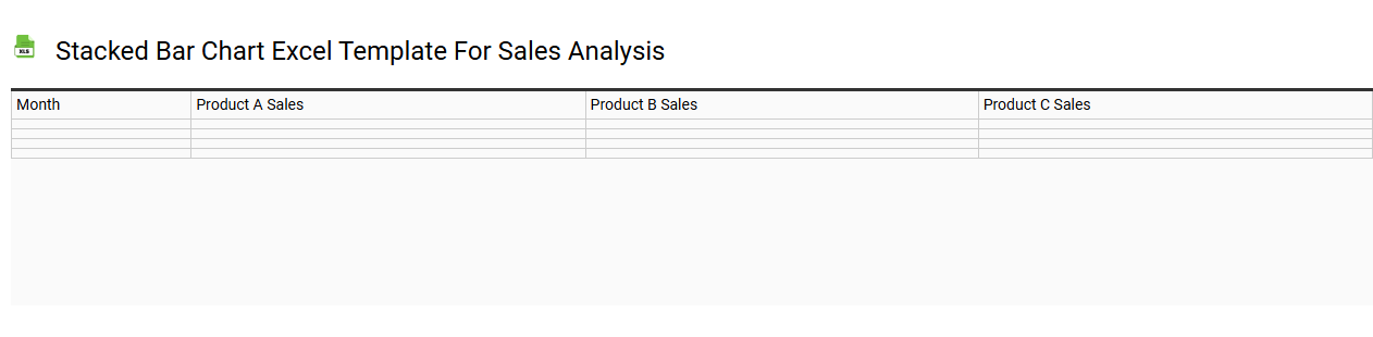 Stacked bar chart Excel template for sales analysis