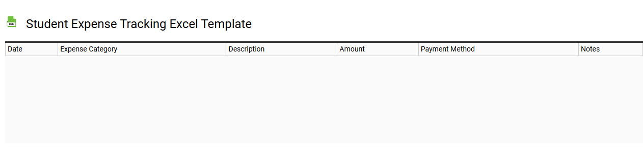 Student expense tracking Excel template