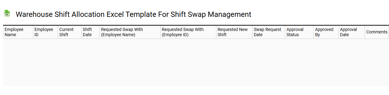 Warehouse shift allocation Excel template for shift swap management