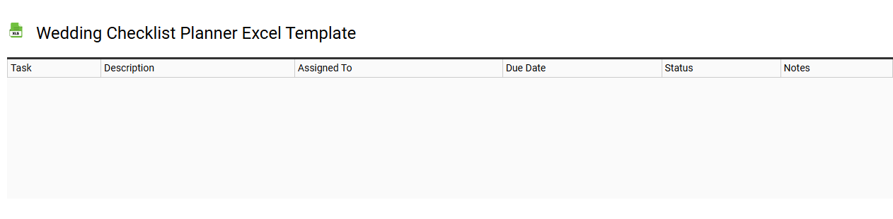 Wedding checklist planner Excel template