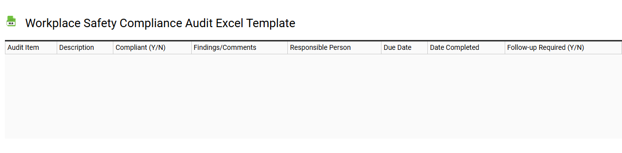 Workplace safety compliance audit Excel template