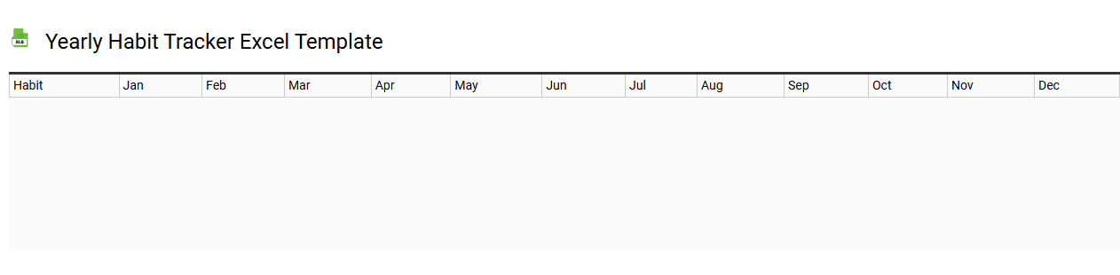 Yearly habit tracker Excel template