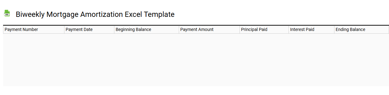 Biweekly mortgage amortization Excel template